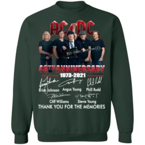 AC/DC 48th Anniversary 1973 2021 Thank You For The Memories Shirt