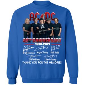 AC/DC 48th Anniversary 1973 2021 Thank You For The Memories Shirt