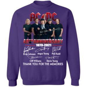 AC/DC 48th Anniversary 1973 2021 Thank You For The Memories Shirt