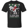 Santa Riding T-Rex Fa RAWR Christmas Shirt