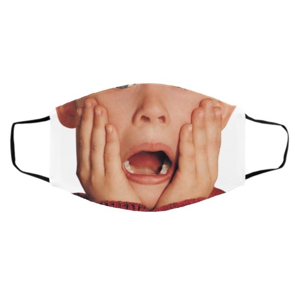 Kevin McCallister Home Alone Shocked Face Face Mask
