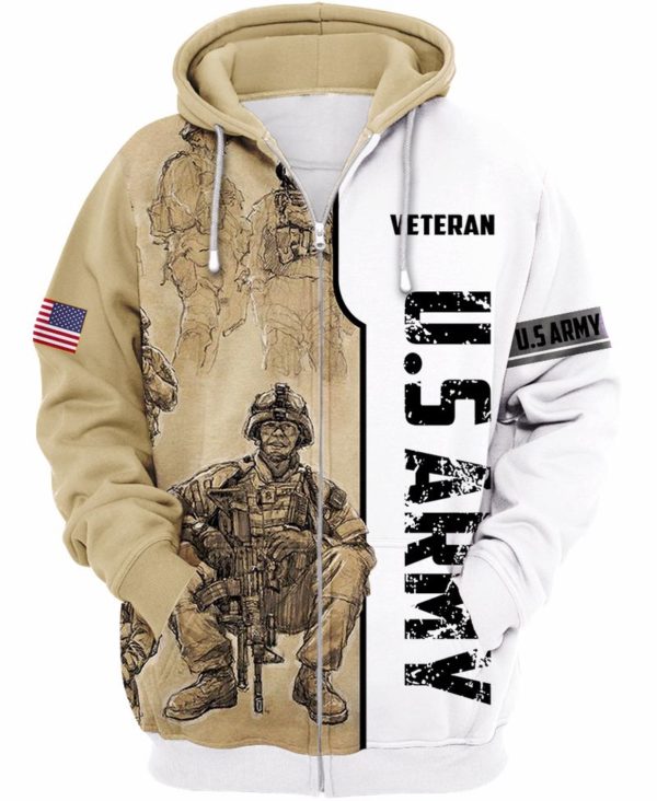 Veteran U.S Army 3D All Over Print Shirt