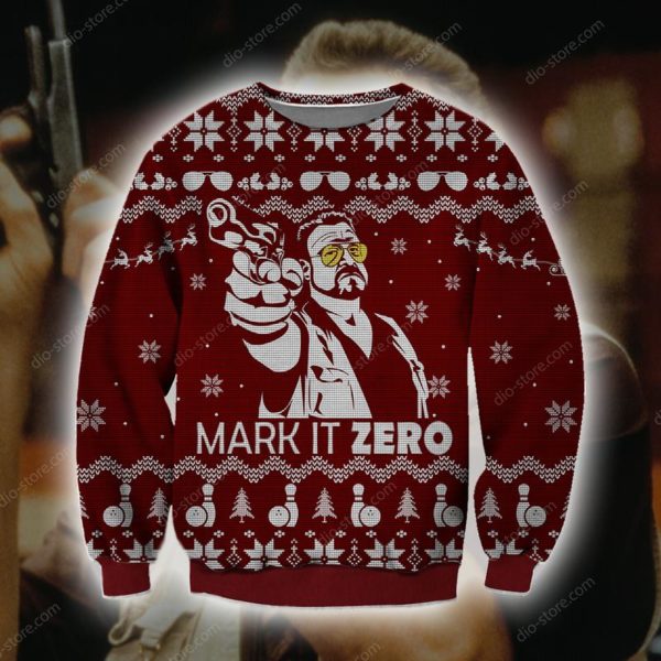 Mark It Zero The Big Lebowski 3D Printed Christmas Sweatshirt