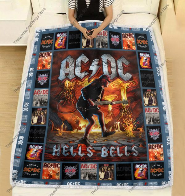 AC DC Band Hells Bells Blanket