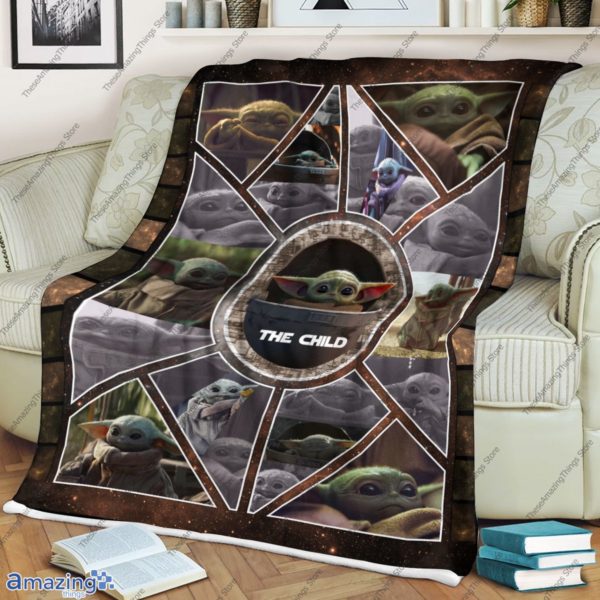 Baby Yoda Mandalorian Ver3 Sofa Fleece Blanket