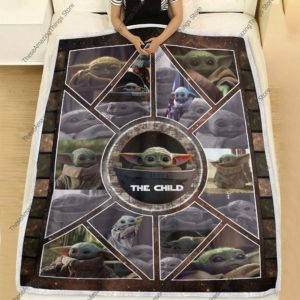 Baby Yoda Mandalorian Ver3 Sofa Fleece Blanket