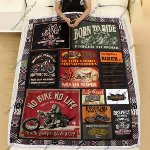 Biker Blanket Born To Ride, No Bike No Life Blanket