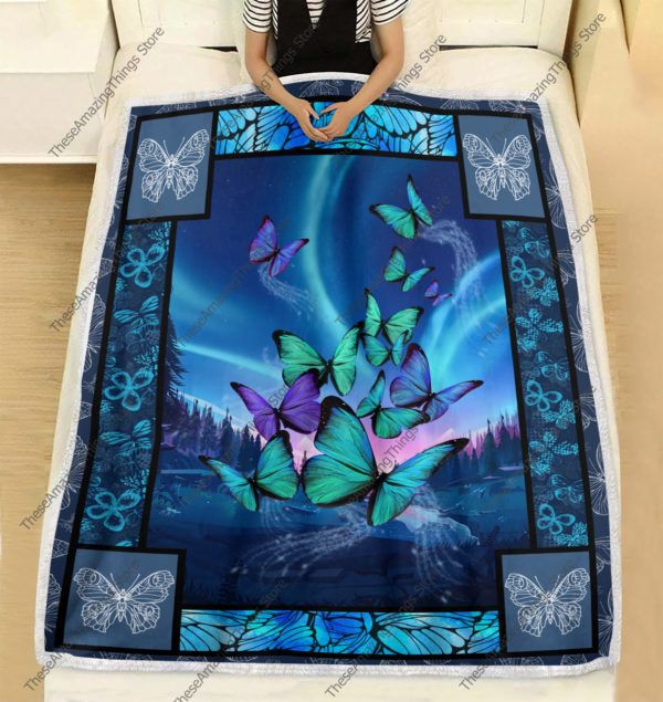 Butterfly Aurora Quilt Blanket