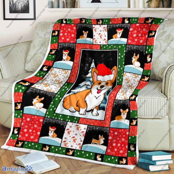 Corgi Christmas Quilt Blanket