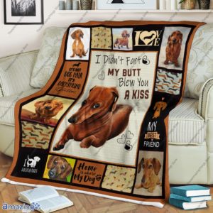 Dachshund Dog I Love To The Moon And Back Blanket