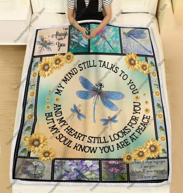 Dragonfly, My Mind Talks To You Blanket