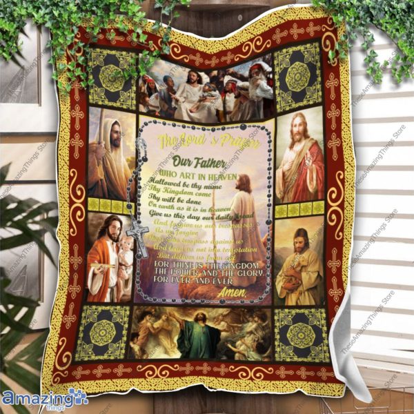 Easter Jesus Quilt Blanket The Lord's Prayer Blanket