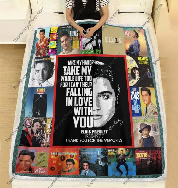 Elvis Presley Anniversary 1935 1977 Thank You For The Memories Blanket