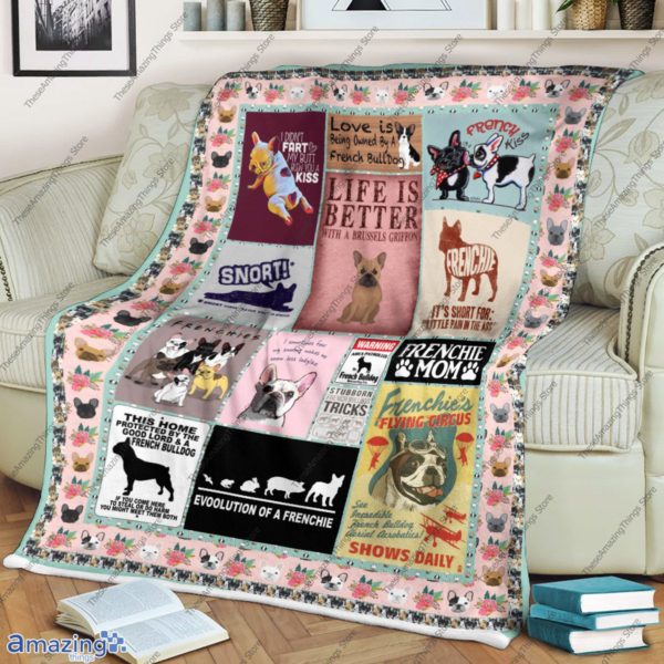 French Bulldog Pattern Quilt Blanket