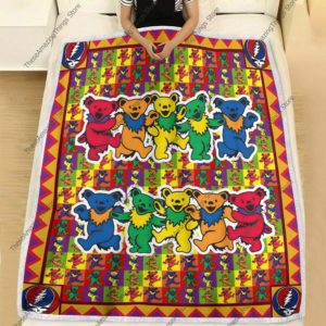 Grateful Dead Dancing Bear Pattern Super Soft & Light image Grateful Dead Dancing Bear Pattern Super Soft & Light