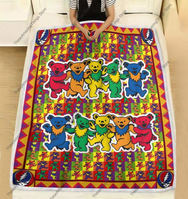 Grateful Dead Dancing Bear Pattern Super Soft & Light