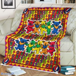 Grateful Dead Dancing Bear Pattern Super Soft & Light image Grateful Dead Dancing Bear Pattern Super Soft & Light