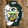Green Bay Packers NFL Baby Yoda 3d Hoodie Sweatshirt