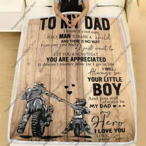 To My Dad Blanket Racing Dad & Racing Boy Blanket