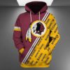Washington Redskins 3d Hoodie Sweatshirt