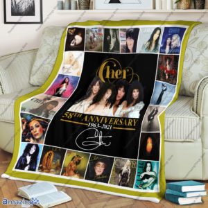 Cher Singer 58th Anniversary 1963 2021 Signature Quilt Blanket image Cher Singer 58th Anniversary 1963 2021 Signature Quilt Blanket