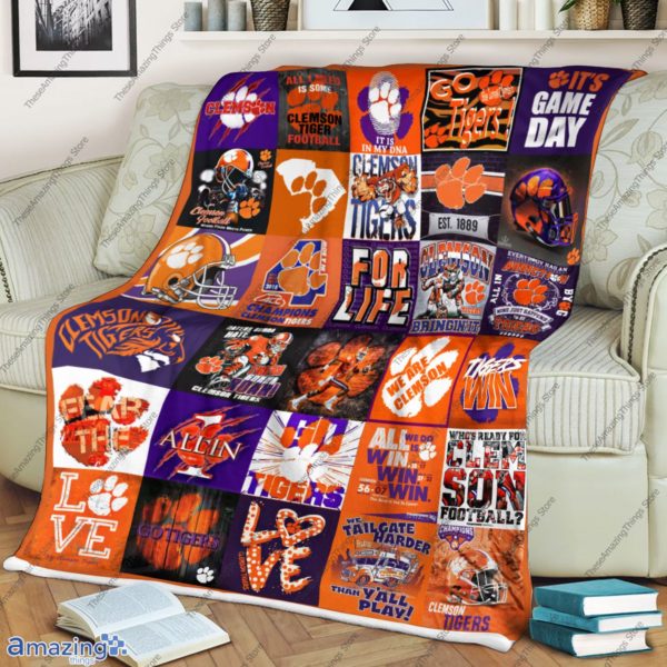 Clemson Tigers Football Quilt Blanket