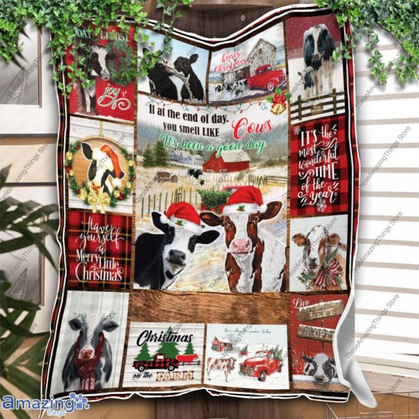 Cow Lovers Blanket, If At The End Of Day, You Smell Like Cows, It's Been A Good Day Blanket