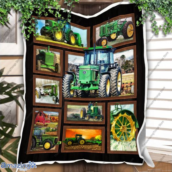 Farmer Tractors Fleece Blanket