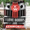 I Love Boob And Kenworth Fleece Blanket