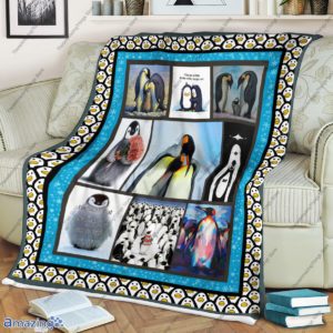 I Love Penguins Quilt Blanket