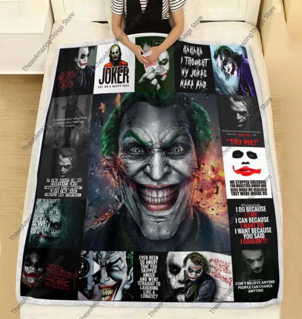 Joker I Used To Think My Life Was A Tragedys Quilt Blanket, Fleece Blanket