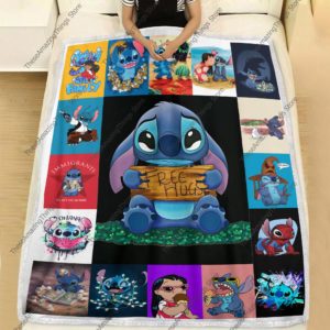 Lilo and Stitch Free Hugs Quilt Blanket