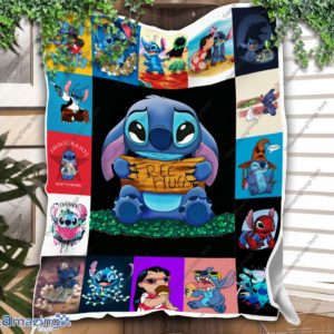 Lilo and Stitch Free Hugs Quilt Blanket