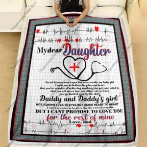 My Dear Daughter Nurse Blanket Not All Heroes Wear Capes, You Wear Crubs Blanket