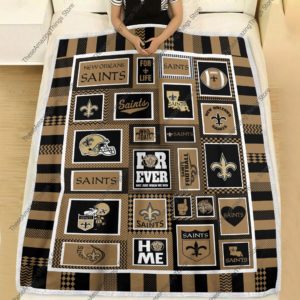 New Orleans Saints Sherpa Blanket