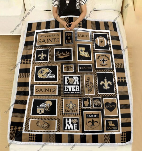 New Orleans Saints Sherpa Blanket