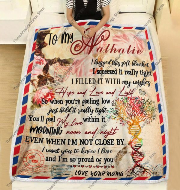 Personalized To My Daughter Blanket, I Hugged This Soft Blanket