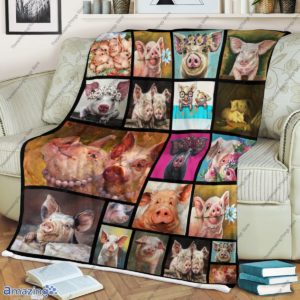 Pig I Love Pigs Quilt Blanket