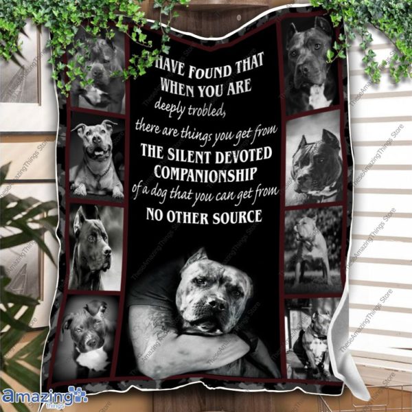 Pitbull Blanket, I Have Found That When You Are Deeply Trobled Blanket