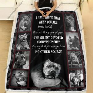 Pitbull Blanket, I Have Found That When You Are Deeply Trobled Blanket