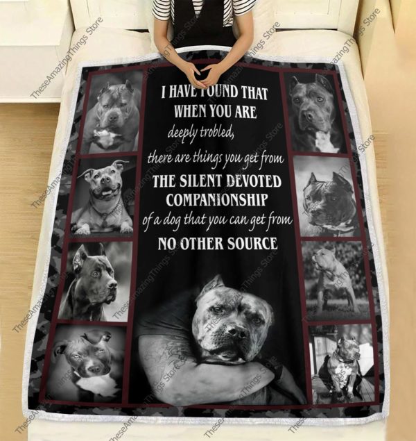 Pitbull Blanket, I Have Found That When You Are Deeply Trobled Blanket