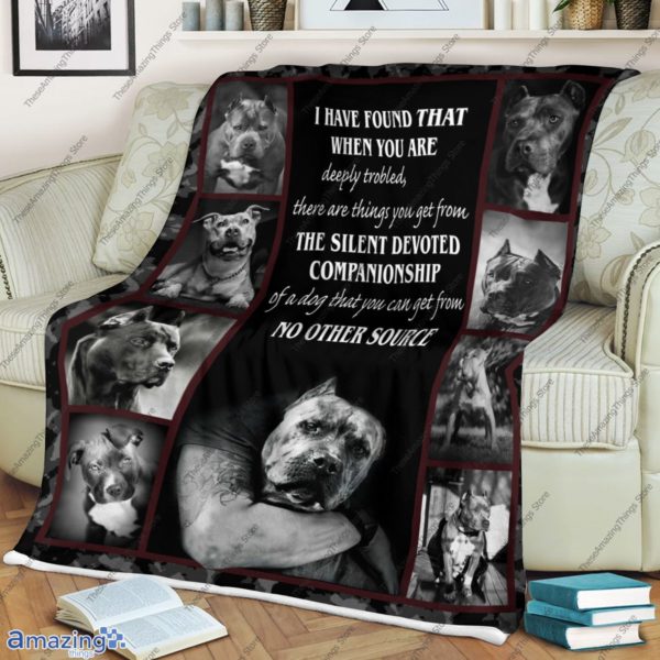 Pitbull Blanket, I Have Found That When You Are Deeply Trobled Blanket