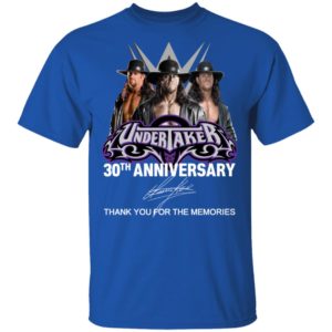 Undertaker 30th Anniversary Signature Thank You For The Memories Shirt