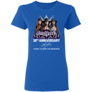 Undertaker 30th Anniversary Signature Thank You For The Memories Shirt