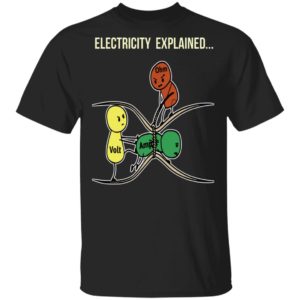 Electricity Explained Funny Cartoon Volt, Amp, Ohm Shirt