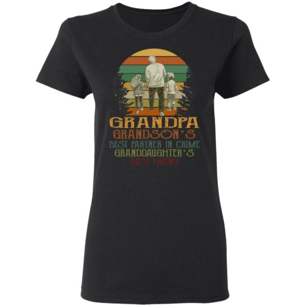Grandpa Grandson's Best Partner In Crime Granddaughter's Best Friend Shirt