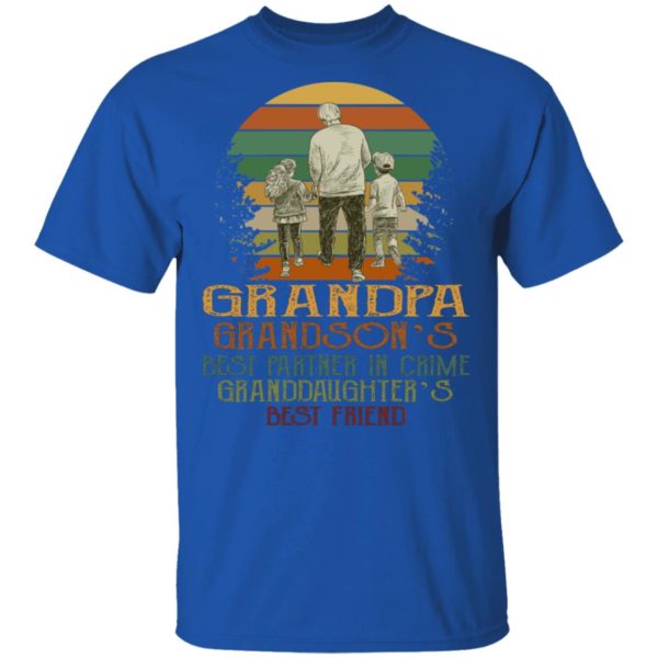 Grandpa Grandson's Best Partner In Crime Granddaughter's Best Friend Shirt