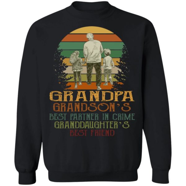 Grandpa Grandson's Best Partner In Crime Granddaughter's Best Friend Shirt