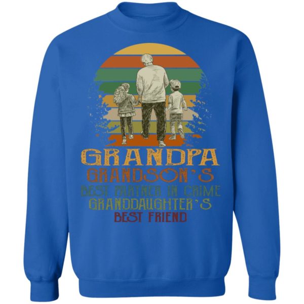Grandpa Grandson's Best Partner In Crime Granddaughter's Best Friend Shirt