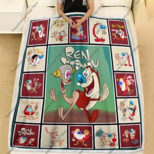 Ren Stimpy Quilt Fleece Blanket